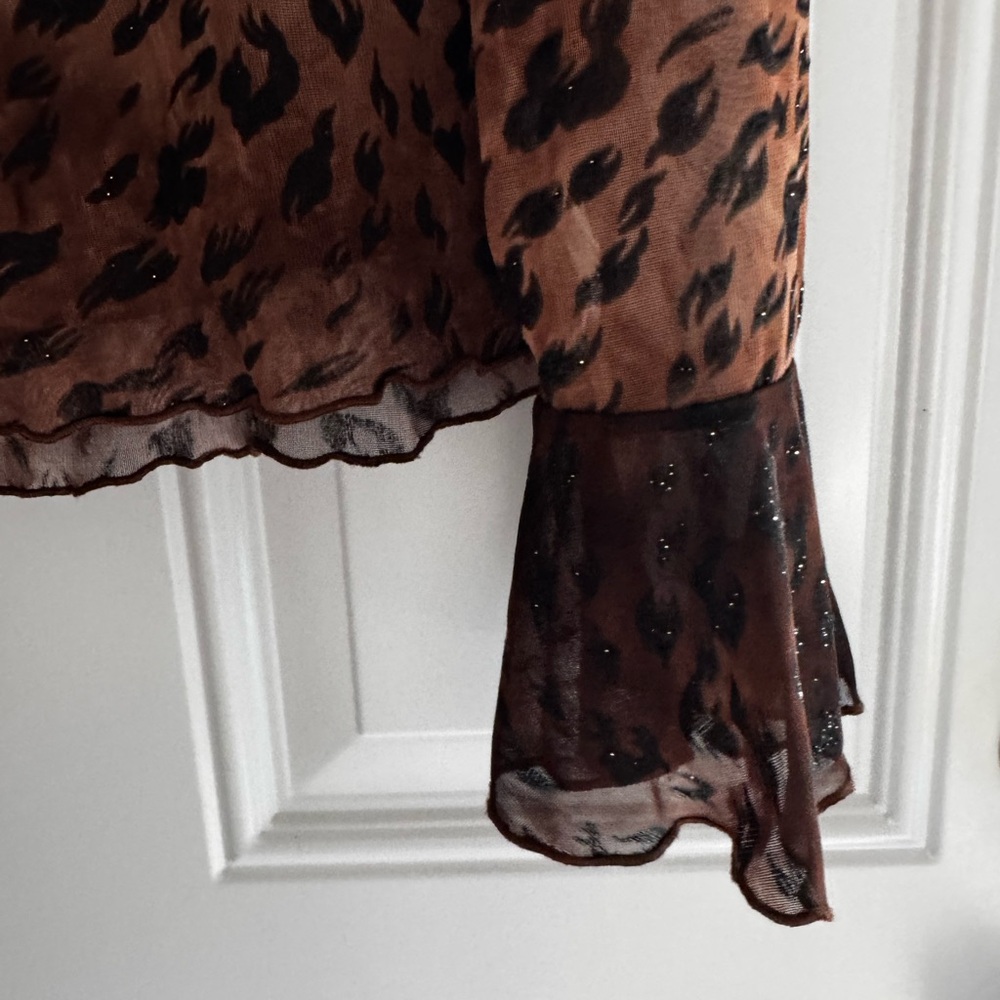 Leopard Print Sheer Top - Picture 5 of 5